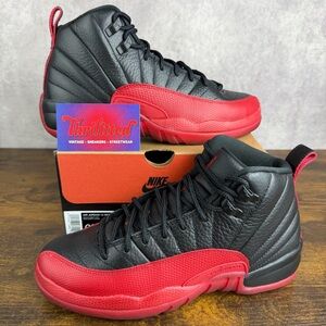 Air Jordan 12 Flu Game 2025 Size 6.5 GS / 8W 153265-002 Black Red Youth Shoes OG